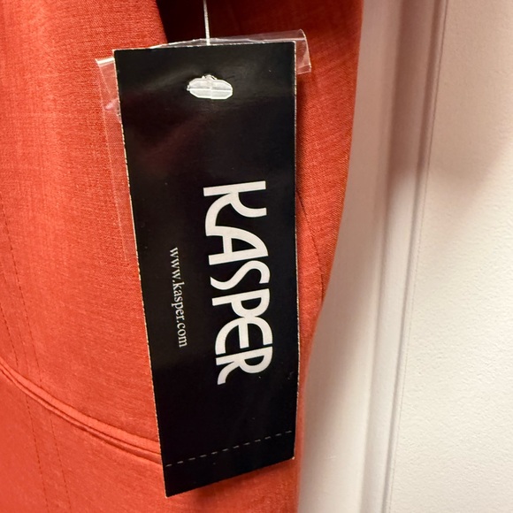 Women's Kasper Short-Sleeve Rust-Colored Skirt Suit Size 18 New With Tags - Picture 6 of 14